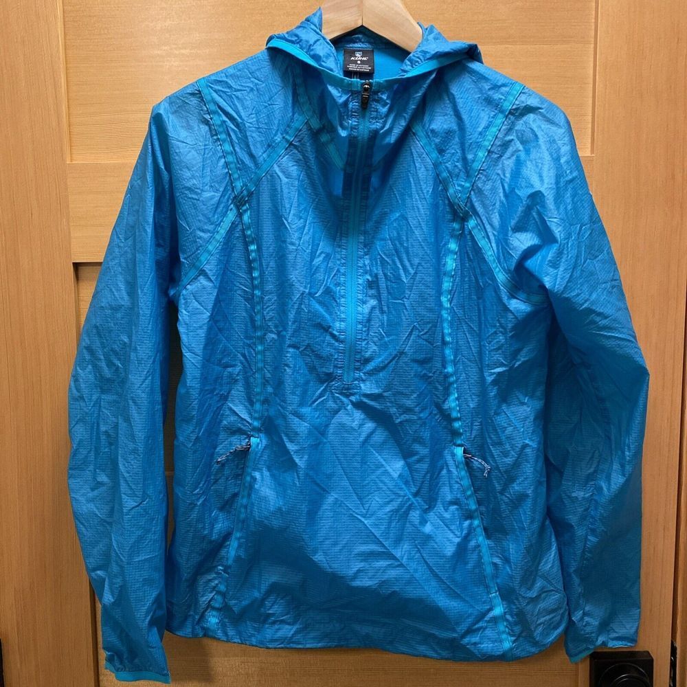 Kuhl ParaJax Anorak Women's Small Turqoise Water Wind Sun Protection 1/2 Zip